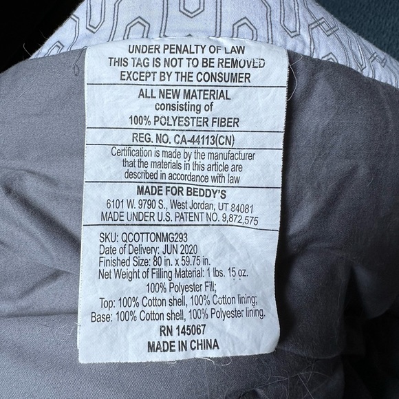 BEDDY’S Gray Queen All In One Bed In A Bag System Zipper Set Dorms RVS Bunks EUC - Picture 4 of 16